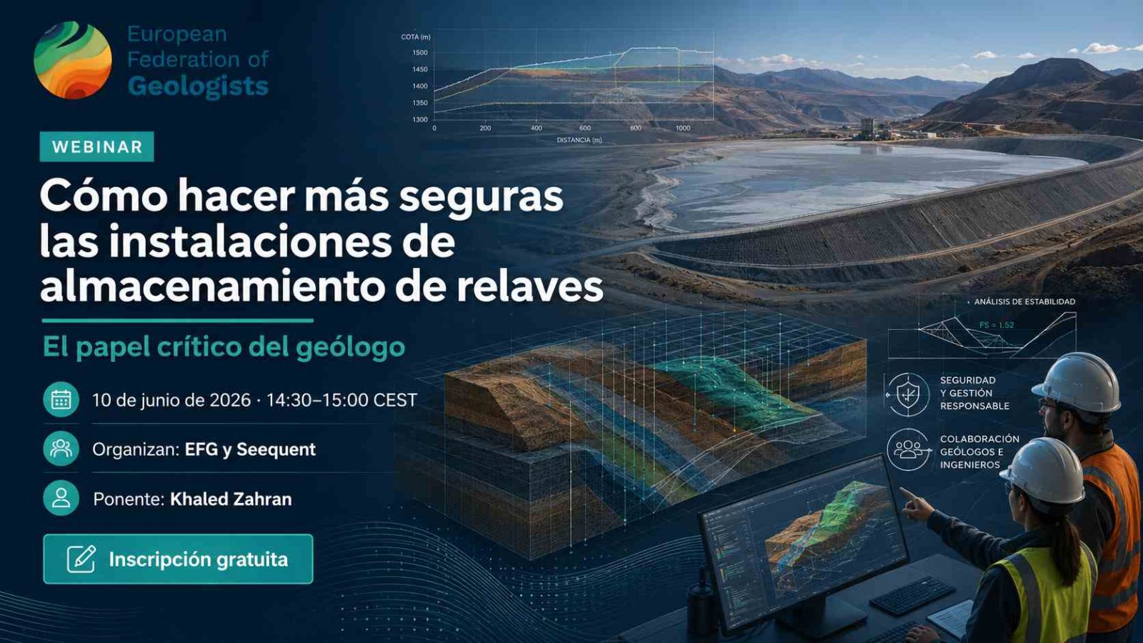 Webinar: Haciendo que las instalaciones de almacenamiento de relaves sean más seguras