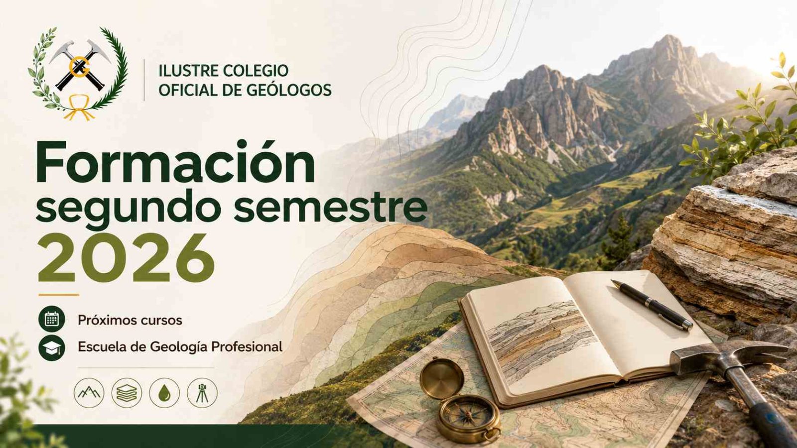 La Escuela de Geología Profesional del ICOG prepara una intensa programación formativa para el segundo semestre de 2026