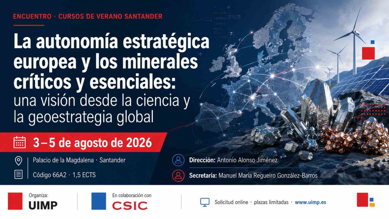 Curso de verano sobre autonomía estratégica europea y minerales críticos