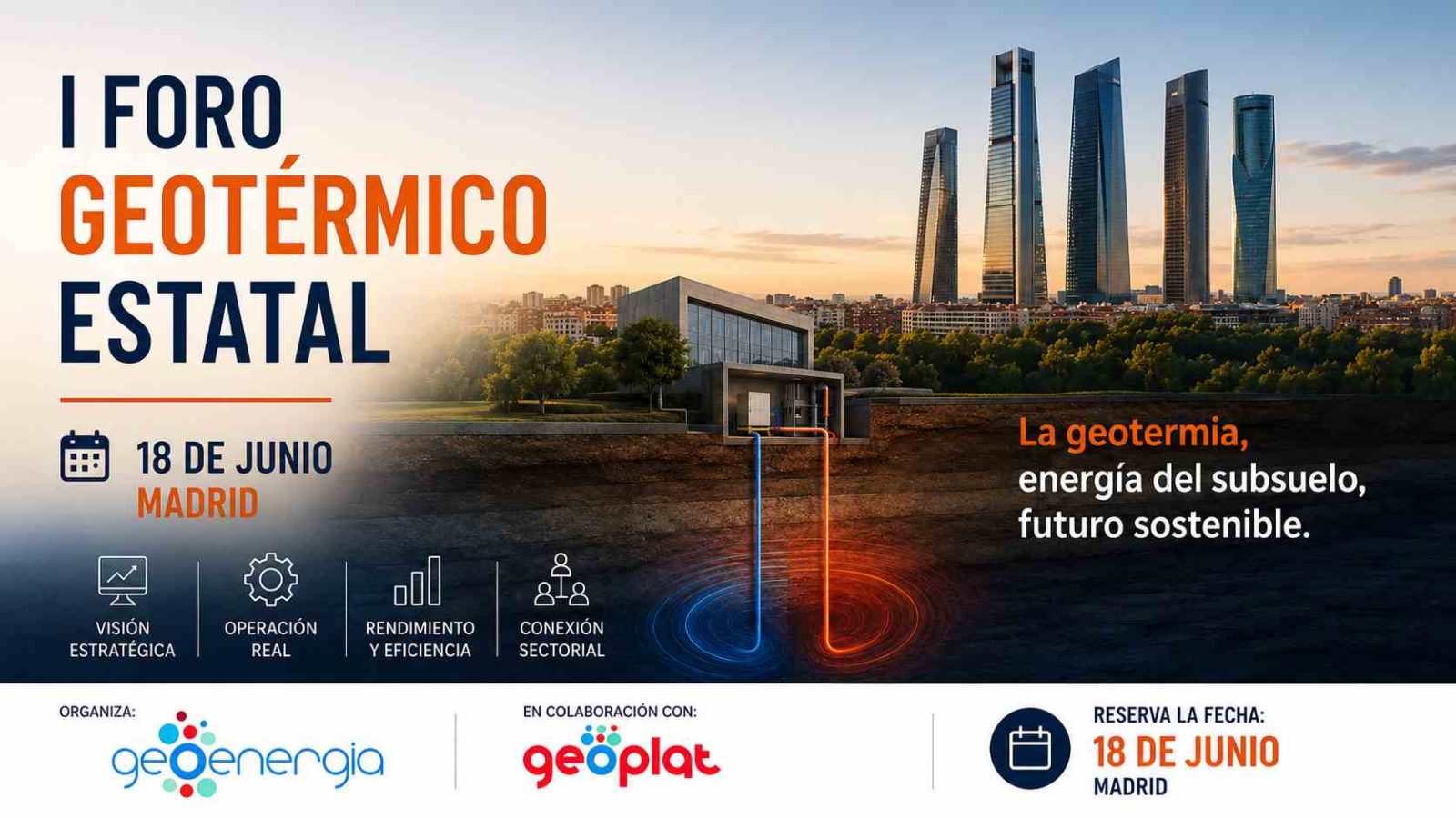 Madrid acogerá el I Foro Geotérmico Estatal para impulsar el desarrollo de la geotermia en España