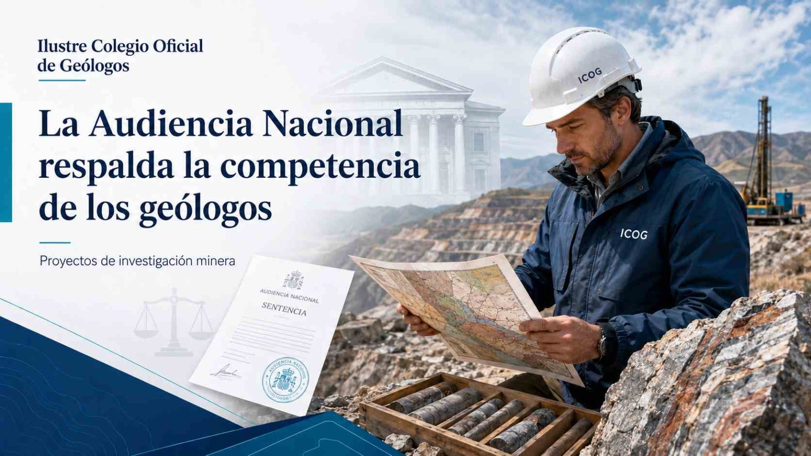 Los geólogos son profesionales competentes en los proyectos de exploración e investigación minera. La Audiencia Nacional  respalda una reclamación iniciada por el ICOG