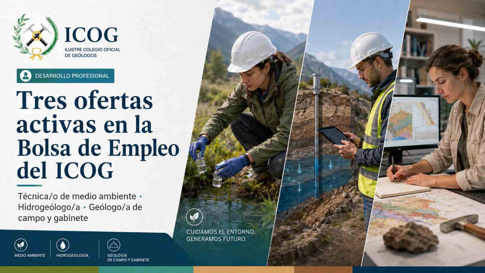Tres oportunidades profesionales activas en la Bolsa de Empleo del ICOG
