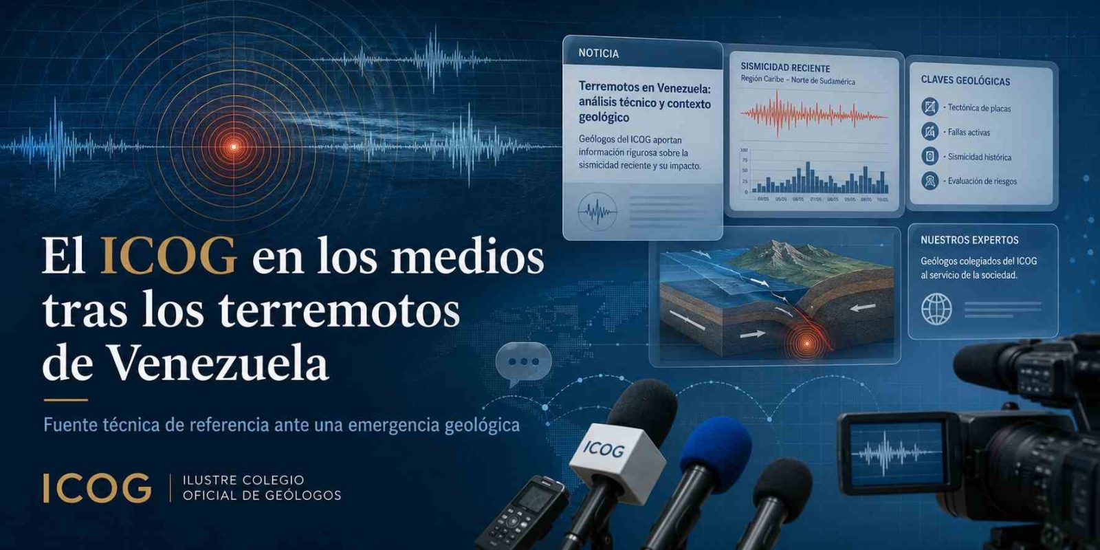 El ICOG alcanza medio centenar de apariciones en medios tras los terremotos de Venezuela