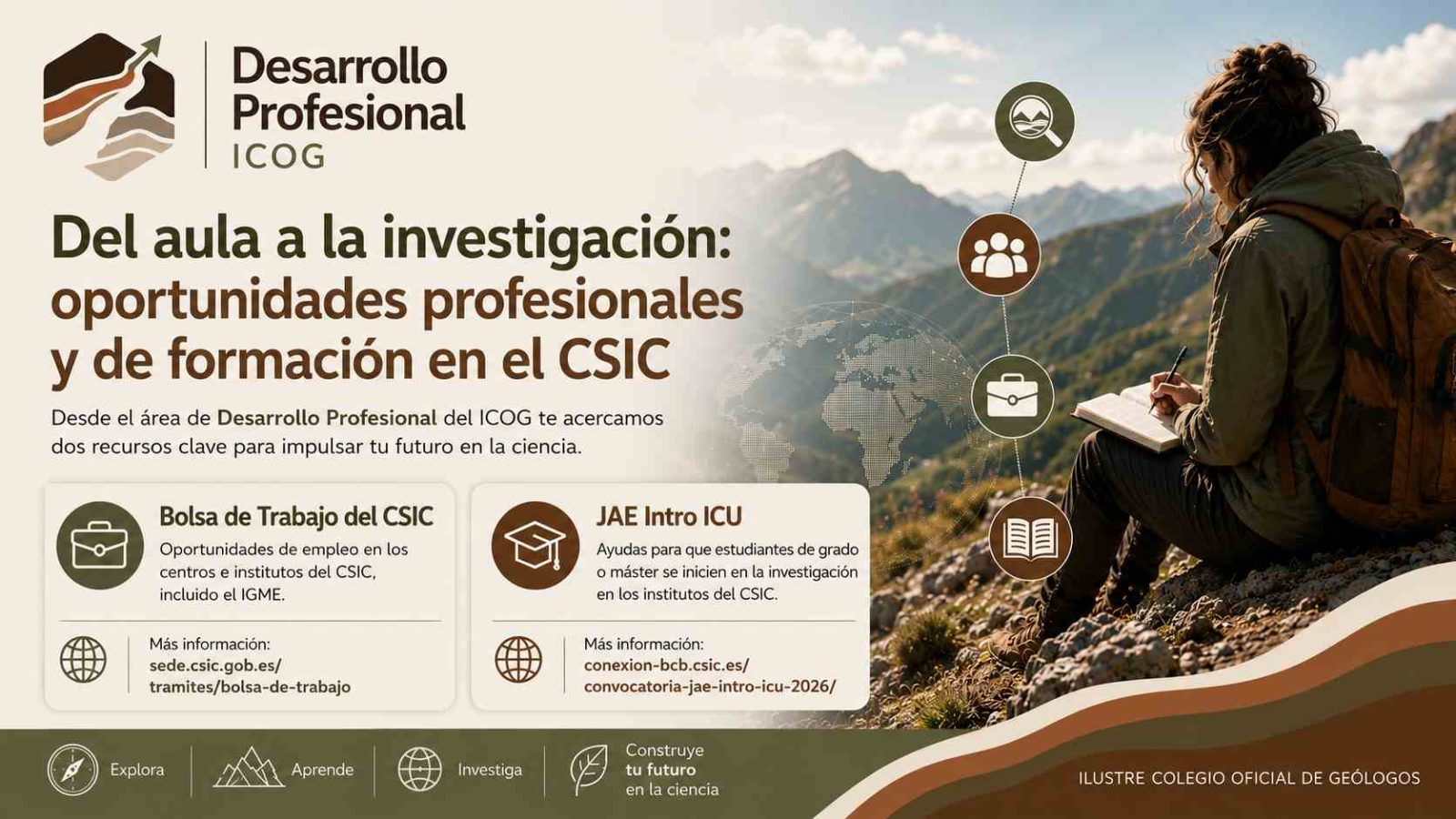 Del aula a la investigación: oportunidades profesionales y de formación en el CSIC