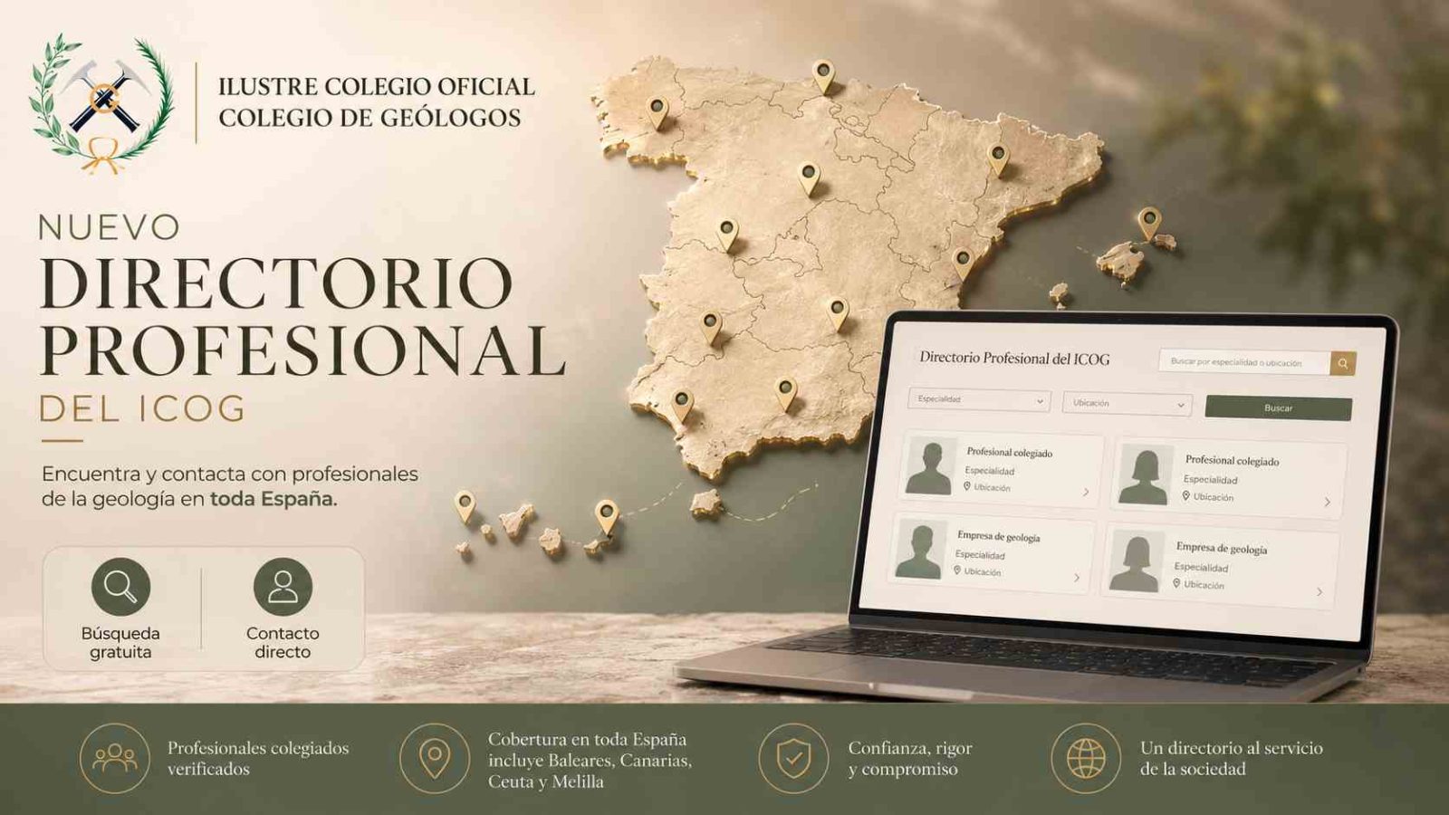 El ICOG pone en marcha un Directorio Profesional para acercar los servicios de la geología a la sociedad