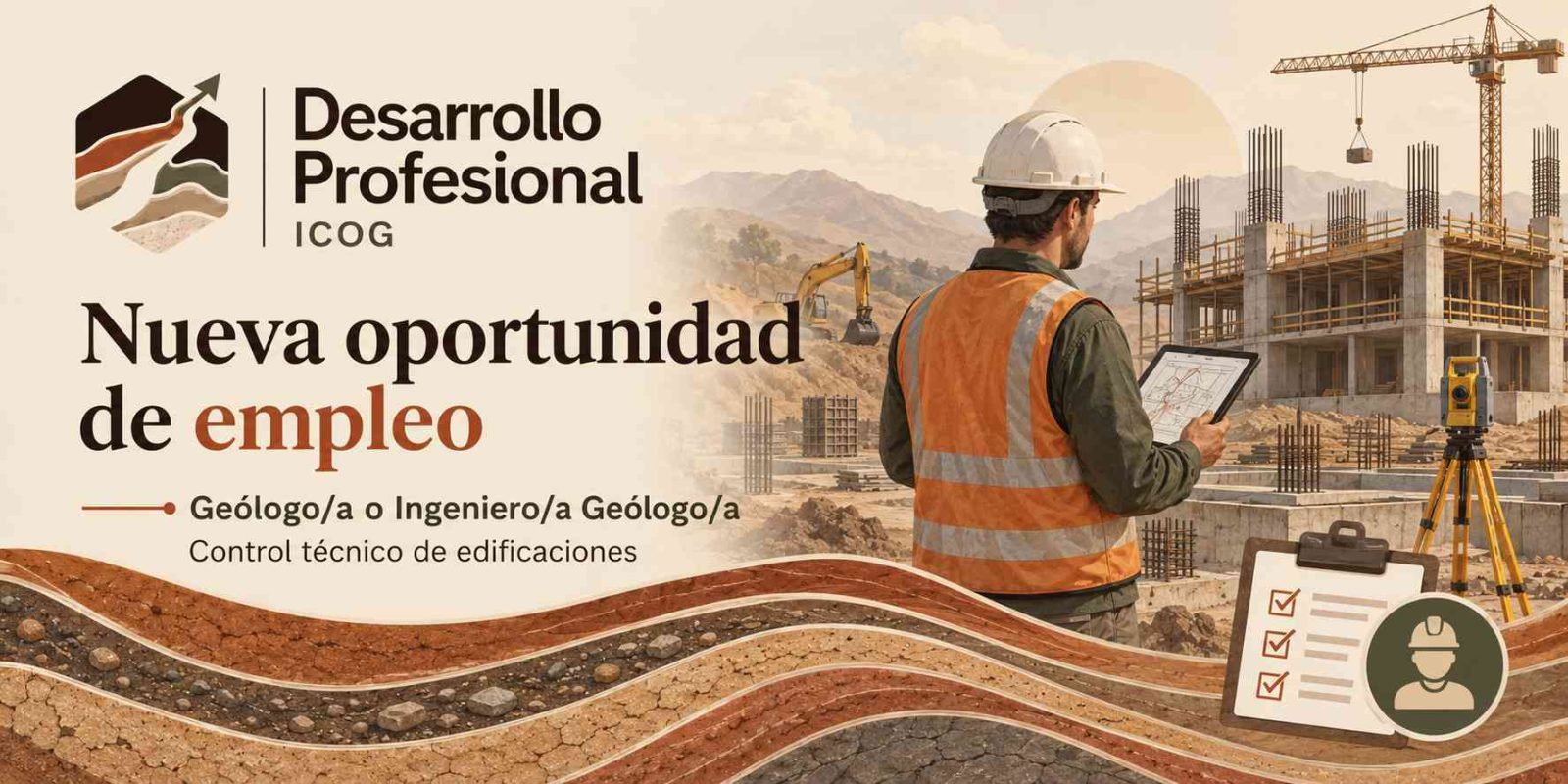 Oferta de empleo para geólogo/a en control técnico de edificación