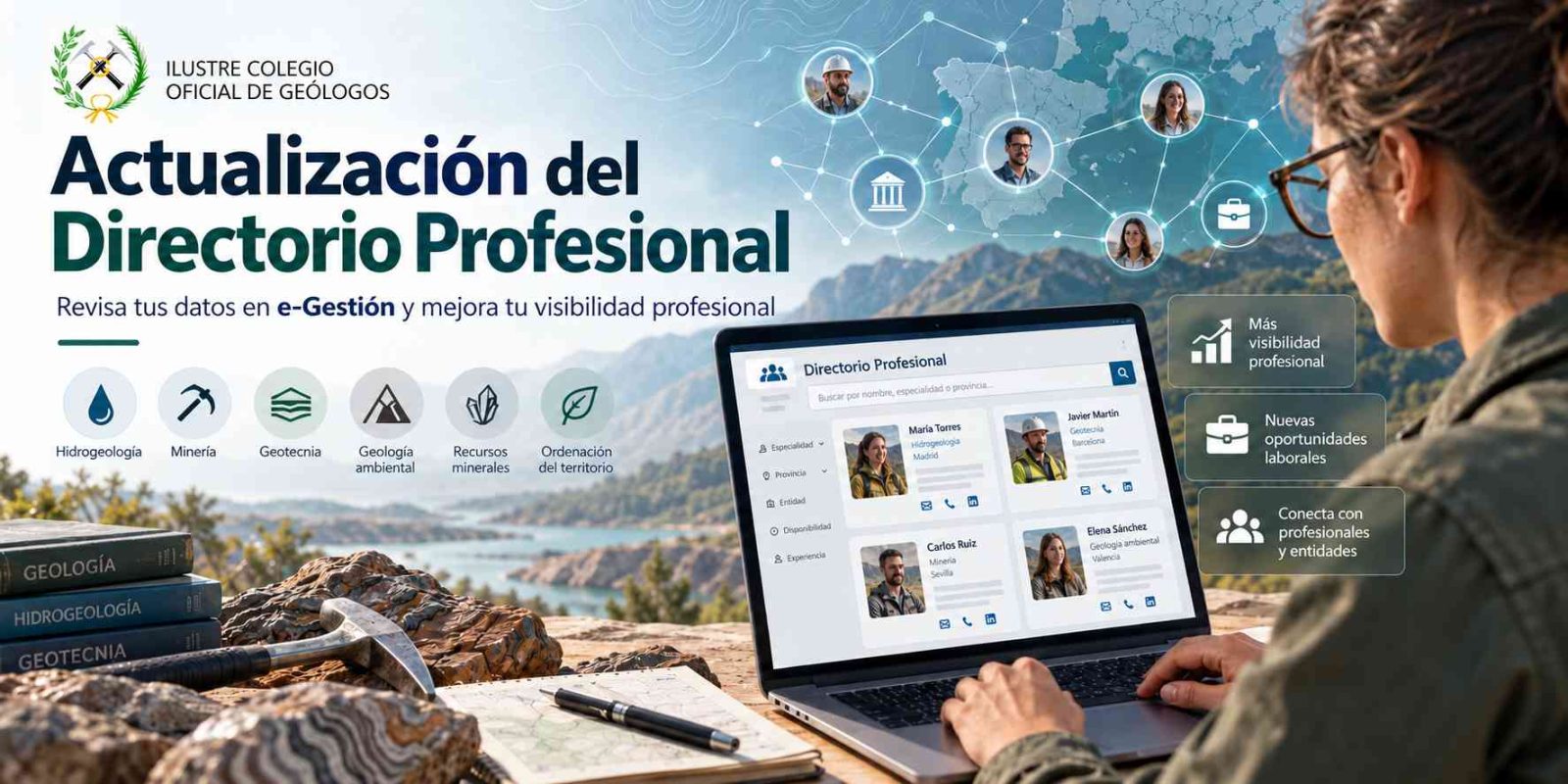 El ICOG actualiza su Directorio Profesional para mejorar la visibilidad de las personas colegiadas y facilitar nuevas oportunidades laborales